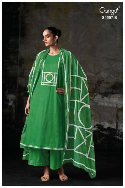 Ganga kazra 4557 Dress material wholesalers in Ahmedabad